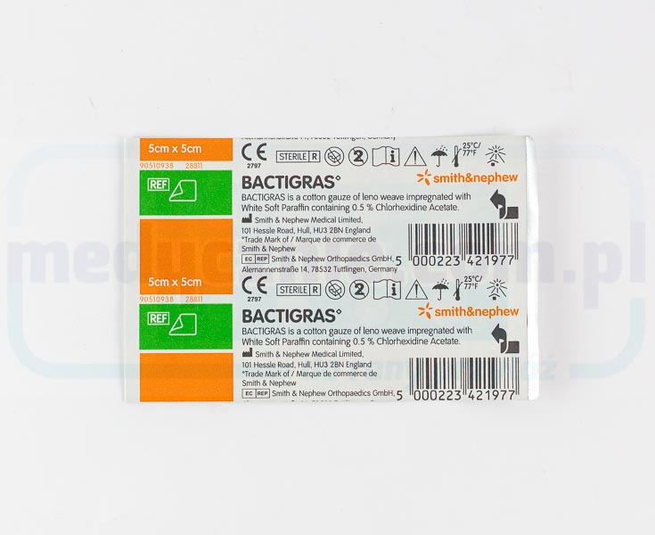 Bactigras 5*5cm pansament cu parafină 1pc - Imagine 2